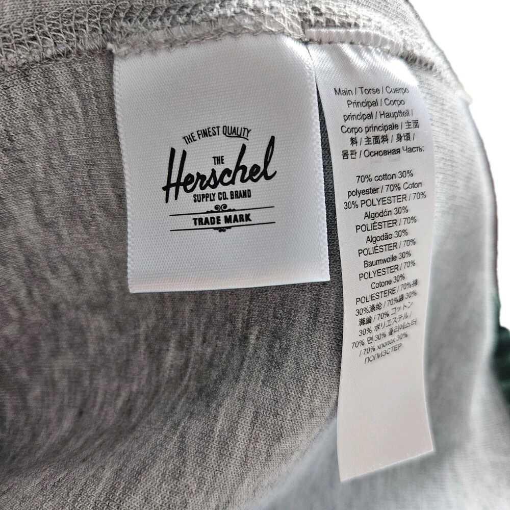 Herschel Mens Outdoor Performance Heather Light Grey Quarter Zip, Size XL - Picture 9 of 14